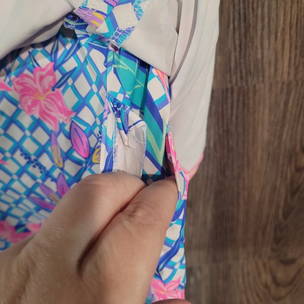 Lulu-B Floral Athletic Skort Size Small Multicolor Zip Pockets Golf Tennis - Picture 11 of 14